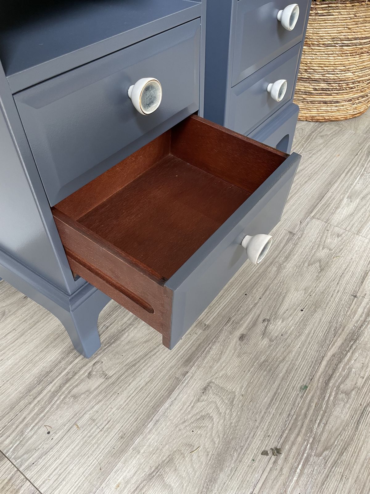 Stag Minstrel Narrow Bedsides Painted Blue photo 750.0