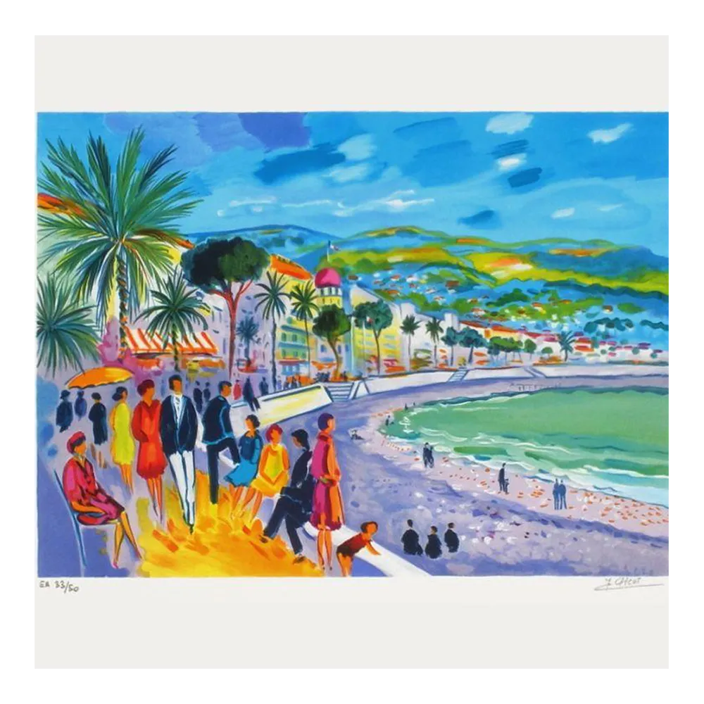 1990 Jean Claude Picot French Riviera Lithograph