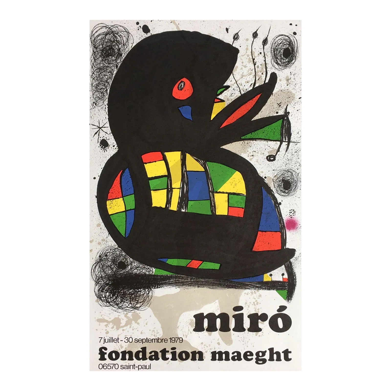 1979 Joan Miro Maeght Fundation Lithograph Poster