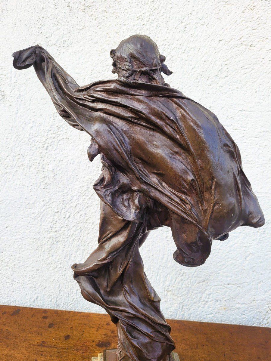 photo for sale E Marioton, Pompeian Dancer, Signed Bronze, Late 19th Early 20th Century
