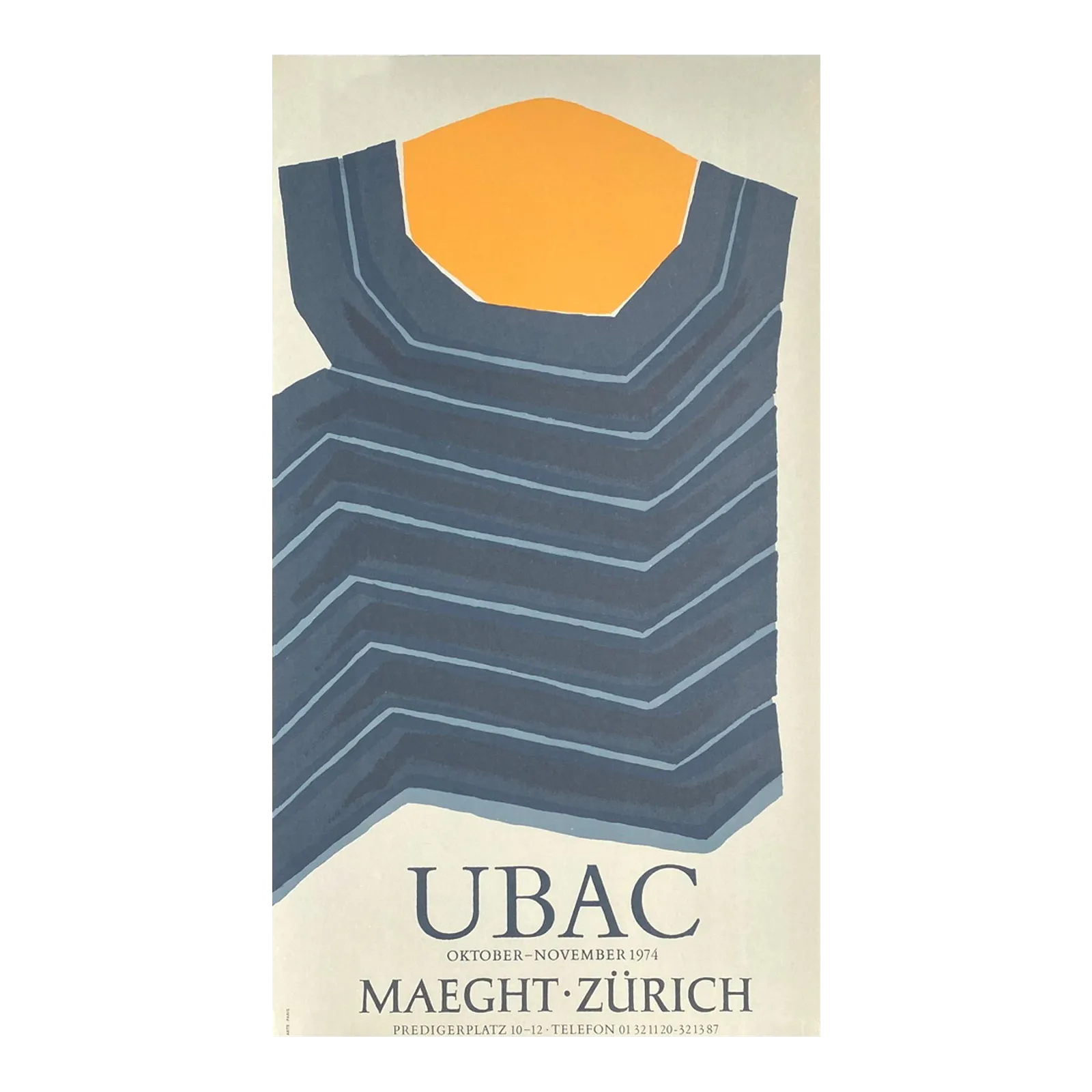 1974 Raoul Ubac Maeght Zürich Exhibition Lithograph Poster