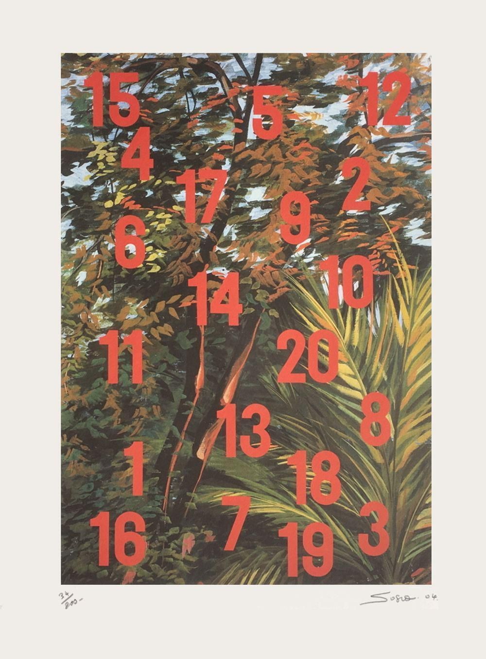 2004 "Numbers" Photolithograph By Sacha Sosno photo furniture