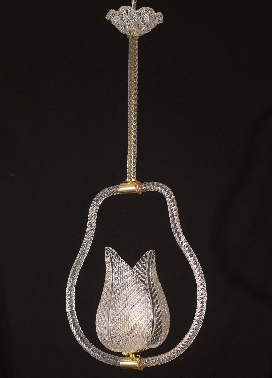 Trasparent Jewel Murano Glass Chandelier By Barovier E Toso, 1950s photo furniture