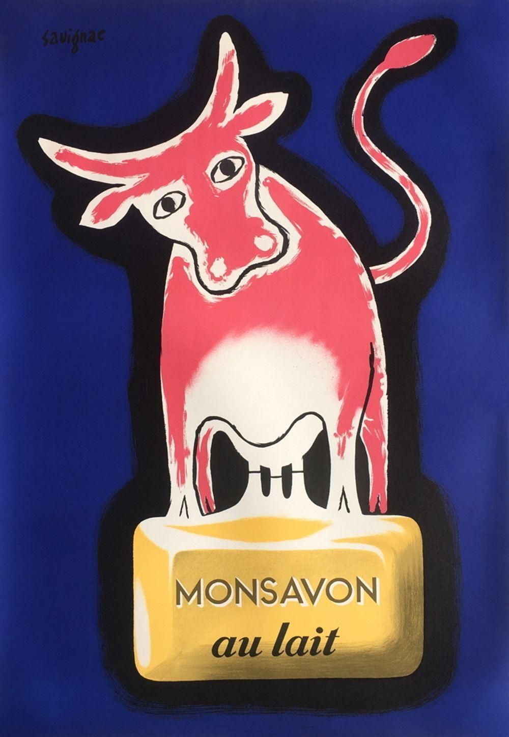 1980 Raymond Savignac Monsavon Poster Reissue photo furniture