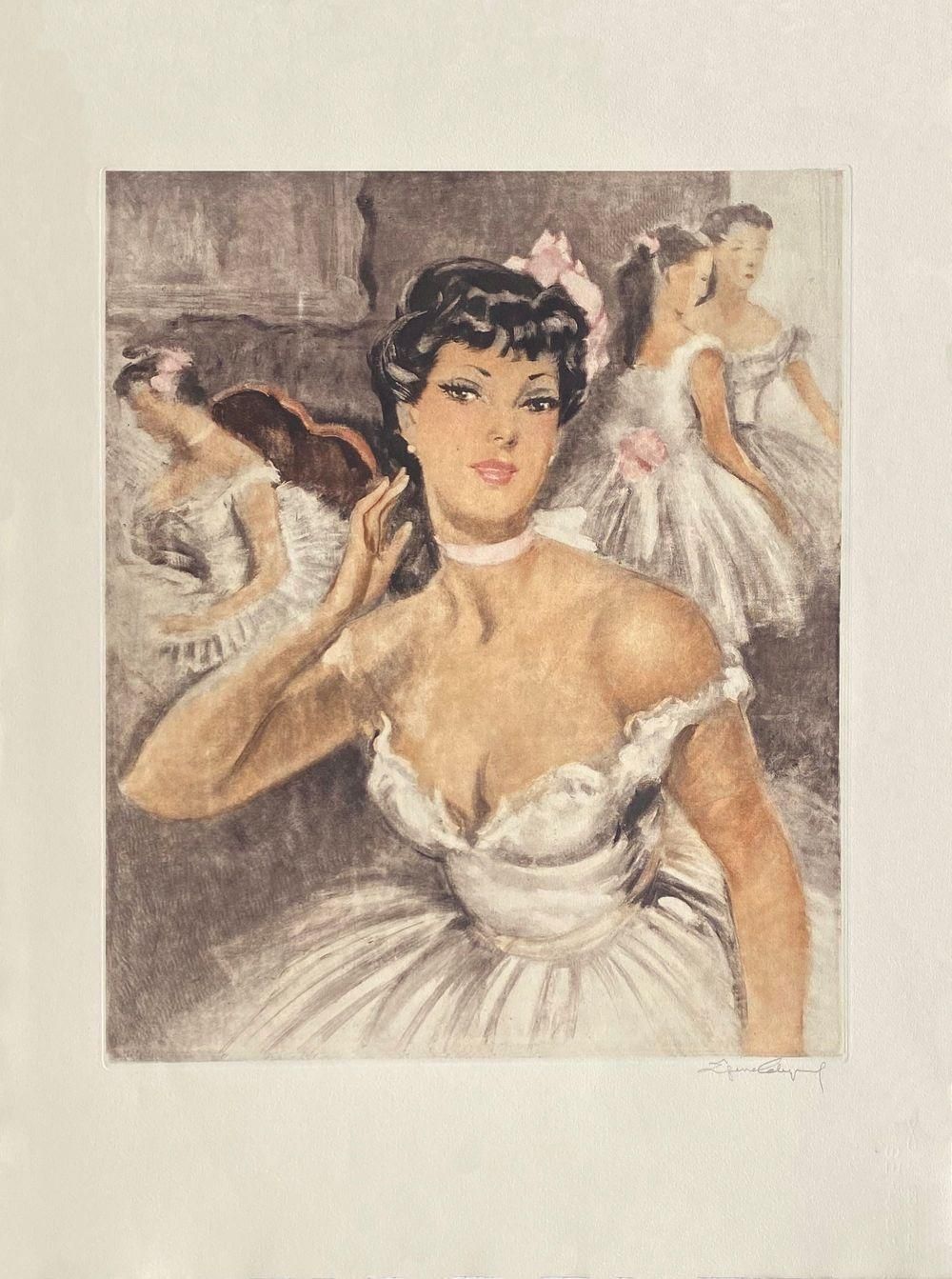 1985 Eugène Leliepvre Le Foyer De L'opéra Photogravure