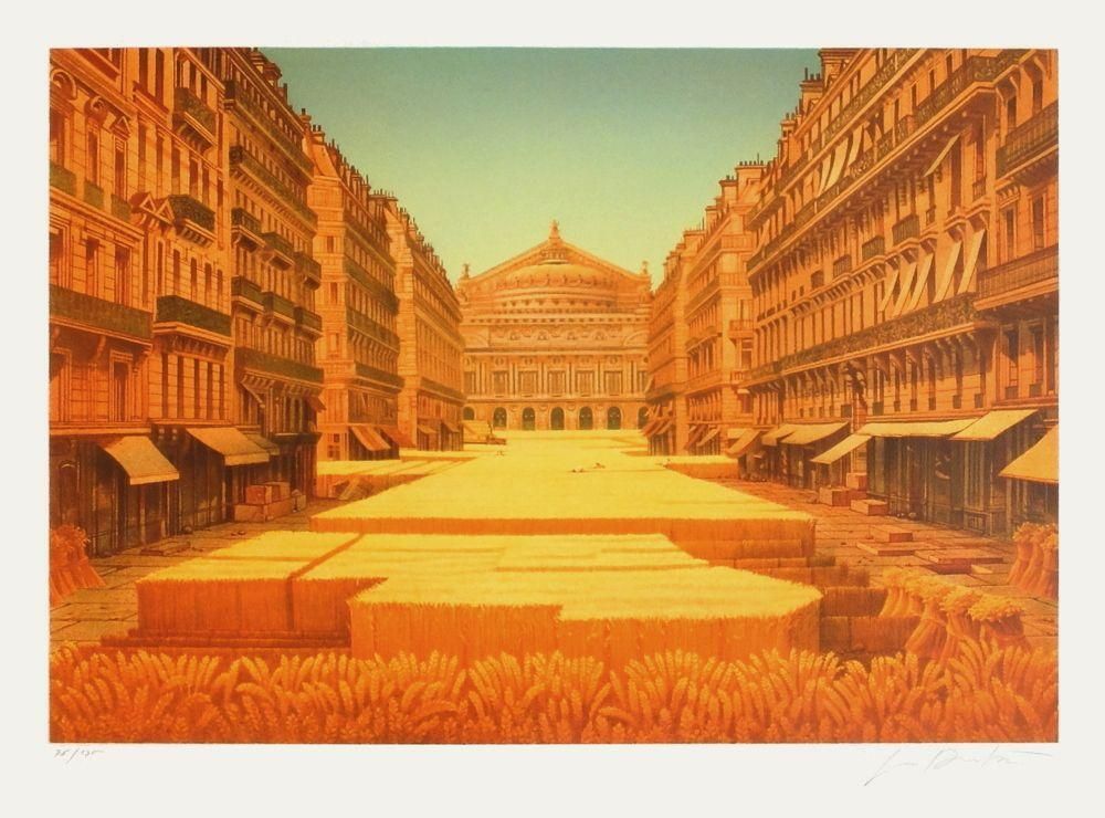 1980s Michel Dubre Opera Avenue Paris Lithograph photo furniture