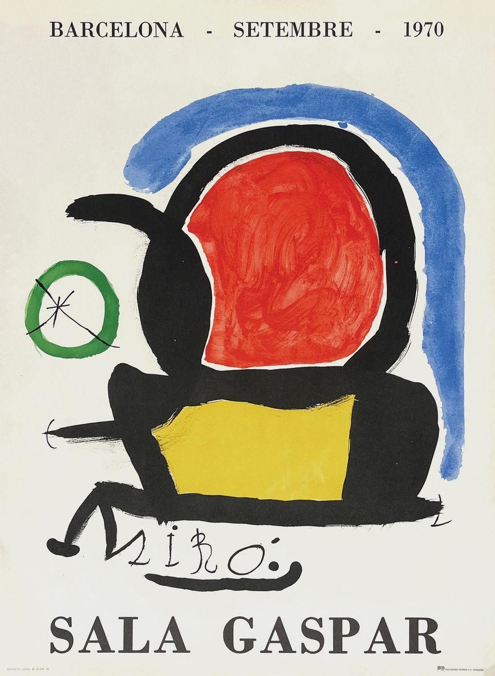 1970 Joan Miro Sala Gaspar Lithograph Poster photo furniture