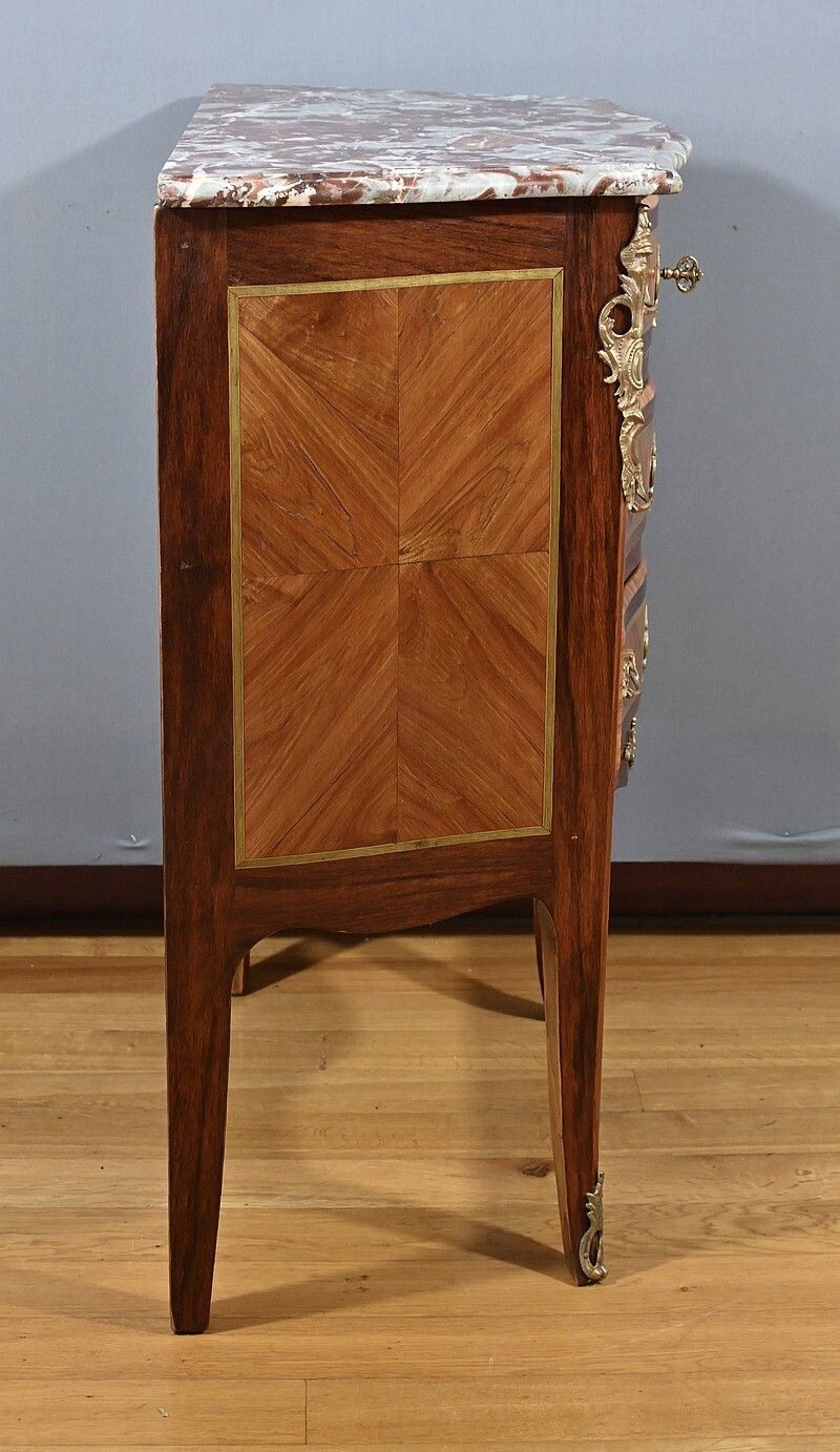 photo buy Small Marquetry Dresser, Louis XV Louis XVI Transition Style Early 20th