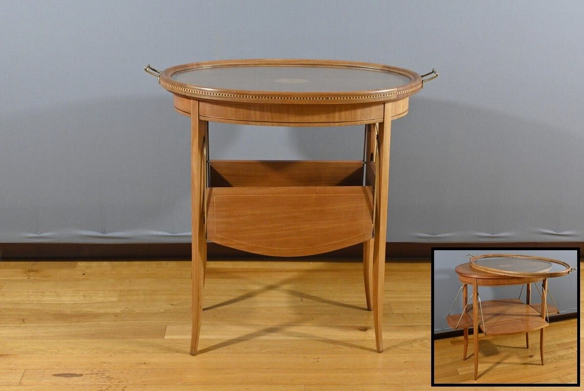 Blond Mahogany Tea Table, Art Deco   1920