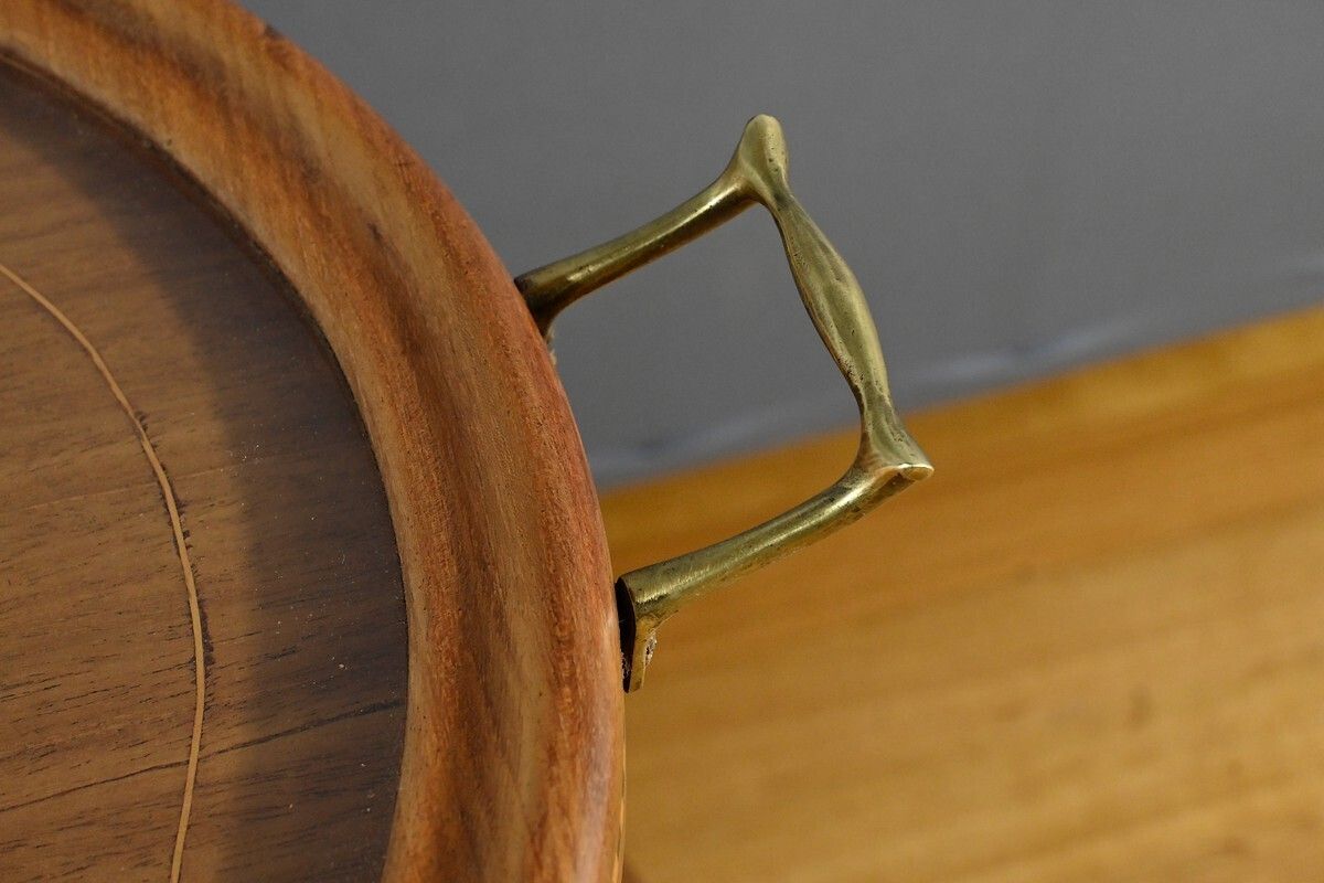 Blond Mahogany Tea Table, Art Deco   1920 photo vintage