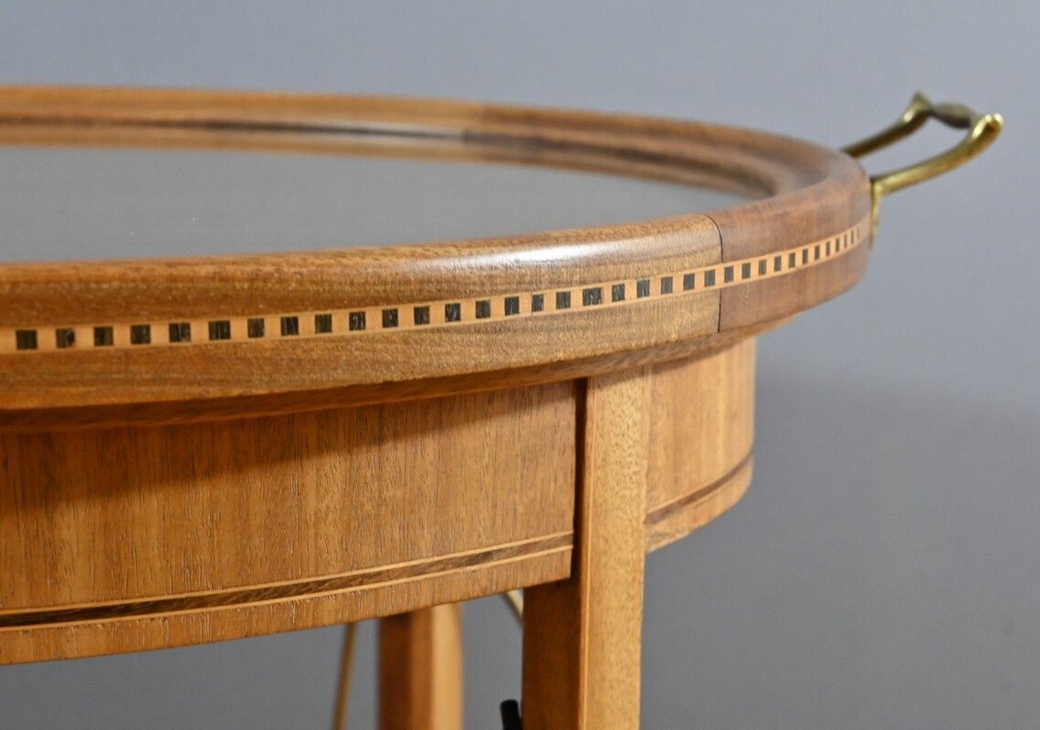 photo vintage Blond Mahogany Tea Table, Art Deco   1920