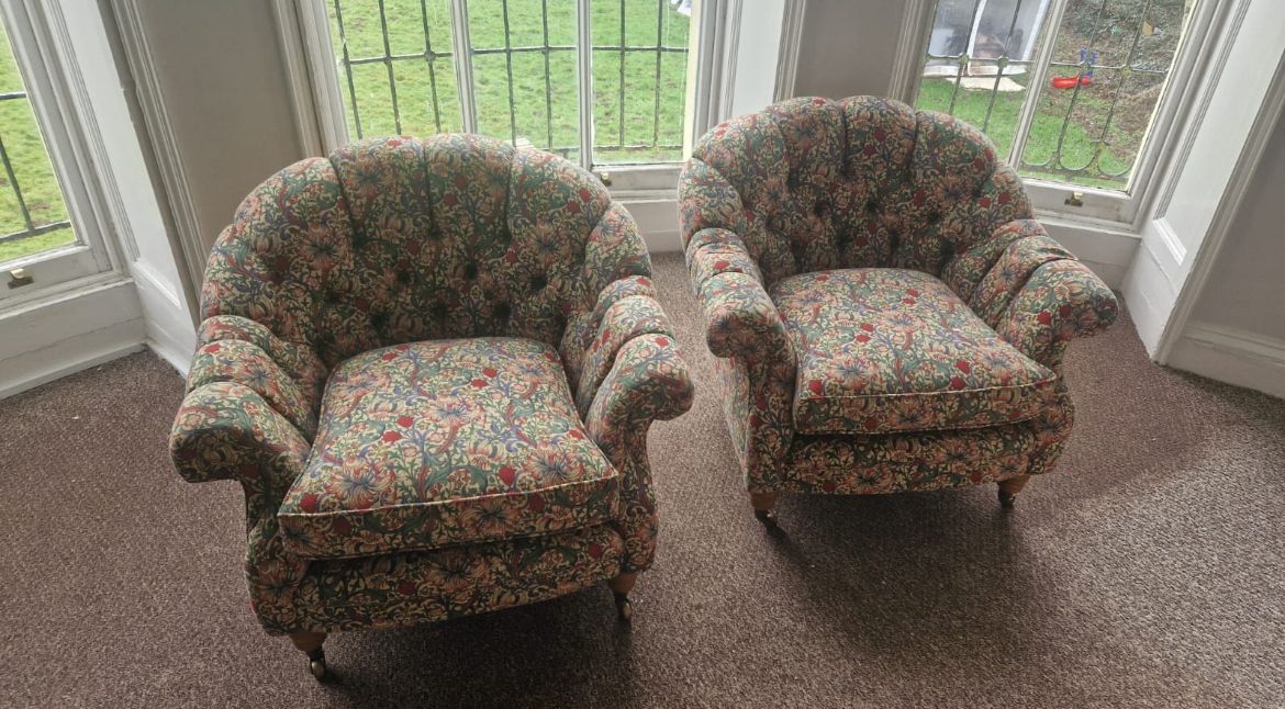 William Morris Strawberry Thief🍓 3 Piece Sofa Excellent Quality Super Comfy
