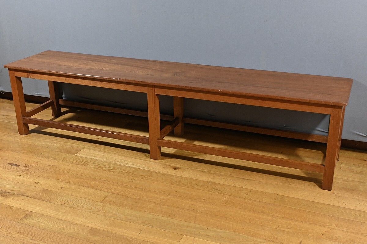 Mahogany Bench From Pondicherry, India   1900 photo for sale