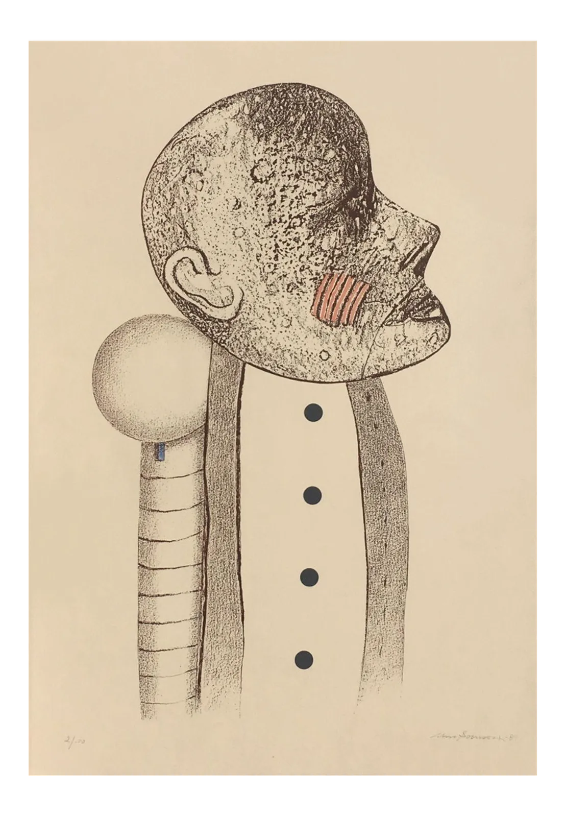 1980s Uno George Svensson Portrait Of A Man