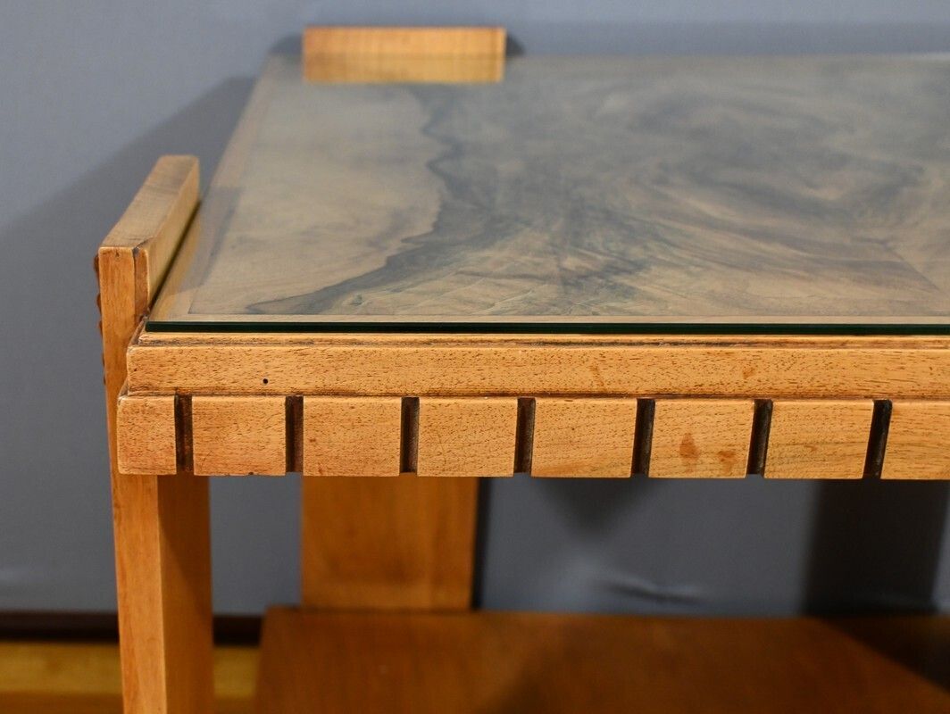 Furniture Walnut Coffee Table, Art Deco   1930 photo