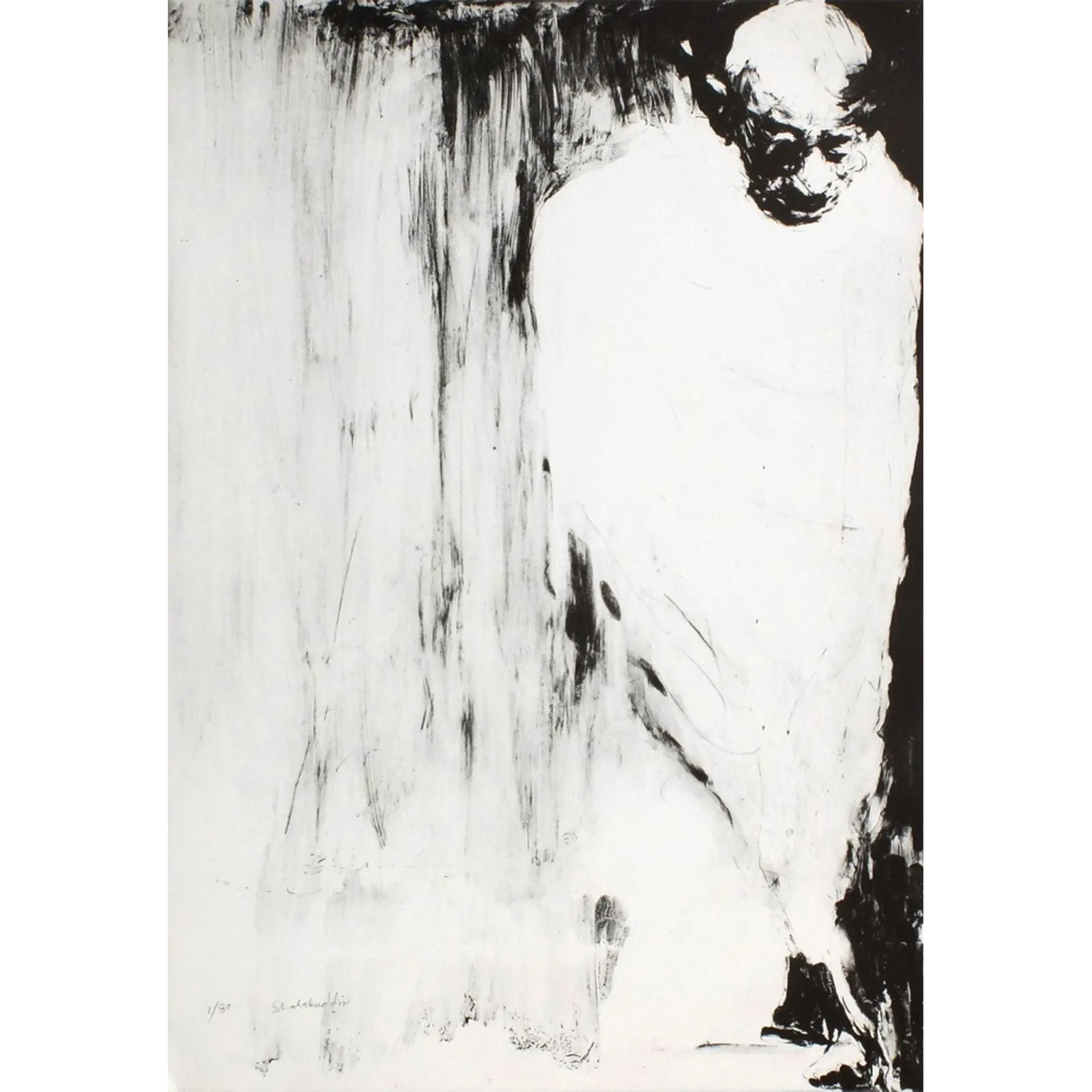 2009 Ahmed Shahabuddin   Gandhi   The Salt March Lithograph