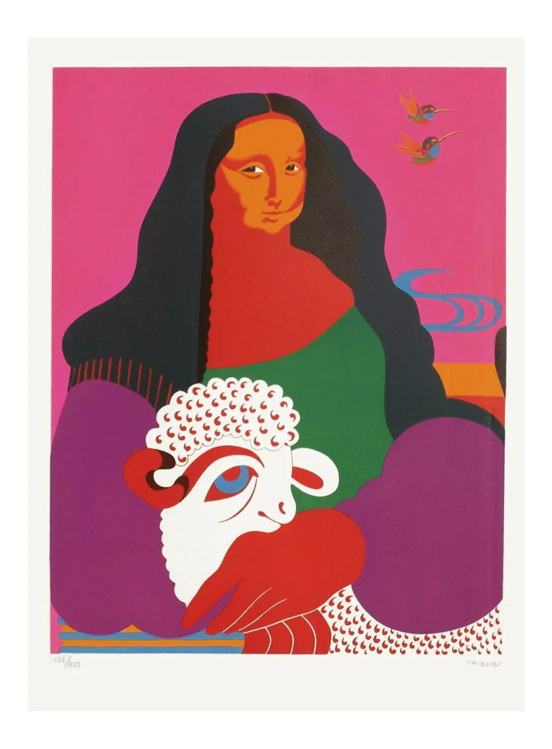 1967 "La Joconde" Lithograph By Nicolas Uriburu
