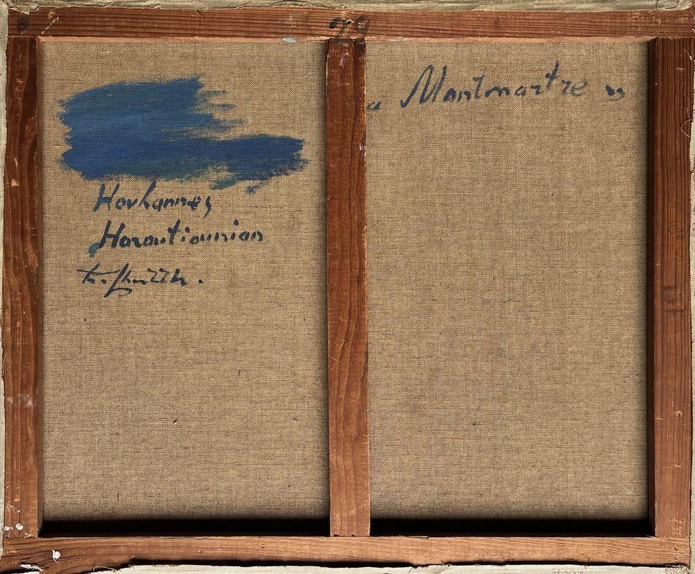 1995 Hovhannes Haroutiounian Montmartre Oil On Canvas photo furniture