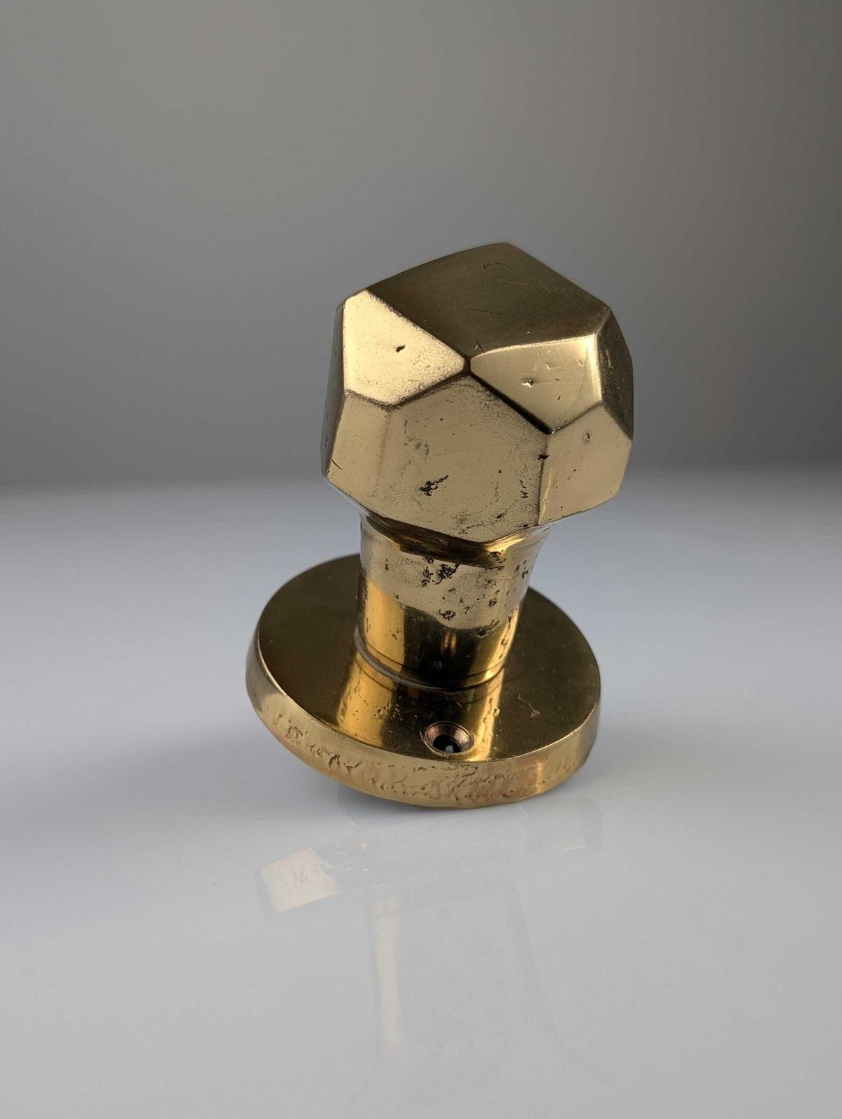 Pair Of Brutalist Sculptural Turn Knobs In Bronze 1970s photo furniture