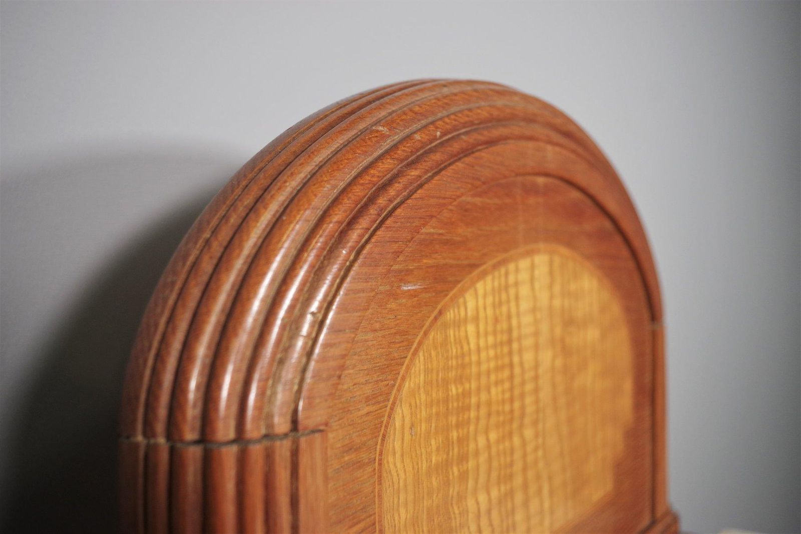 Vintage 1940s 50s Cherry & Beech Wood Nightstand With Marble Top – Italian Mid C photo for sale