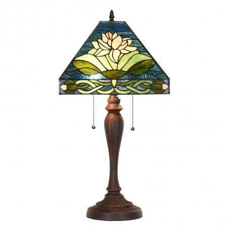 Elegant Art Deco Tiffany Style Floral Table Lamp   Stained Glass Lighting For Home & Office photo furniture