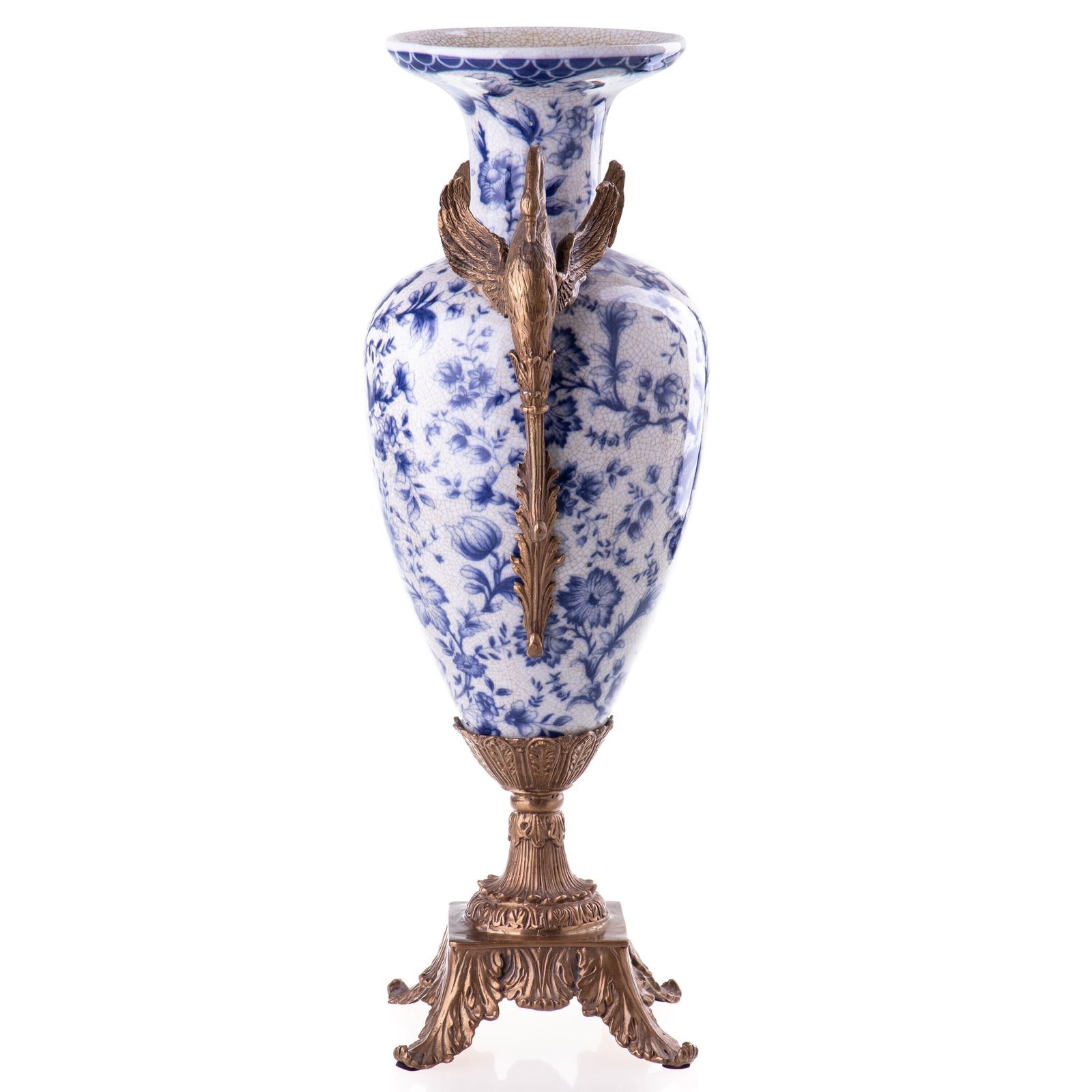 Porcelain And Bronze Vase With Swans – A Touch Of Elegance photo for sale