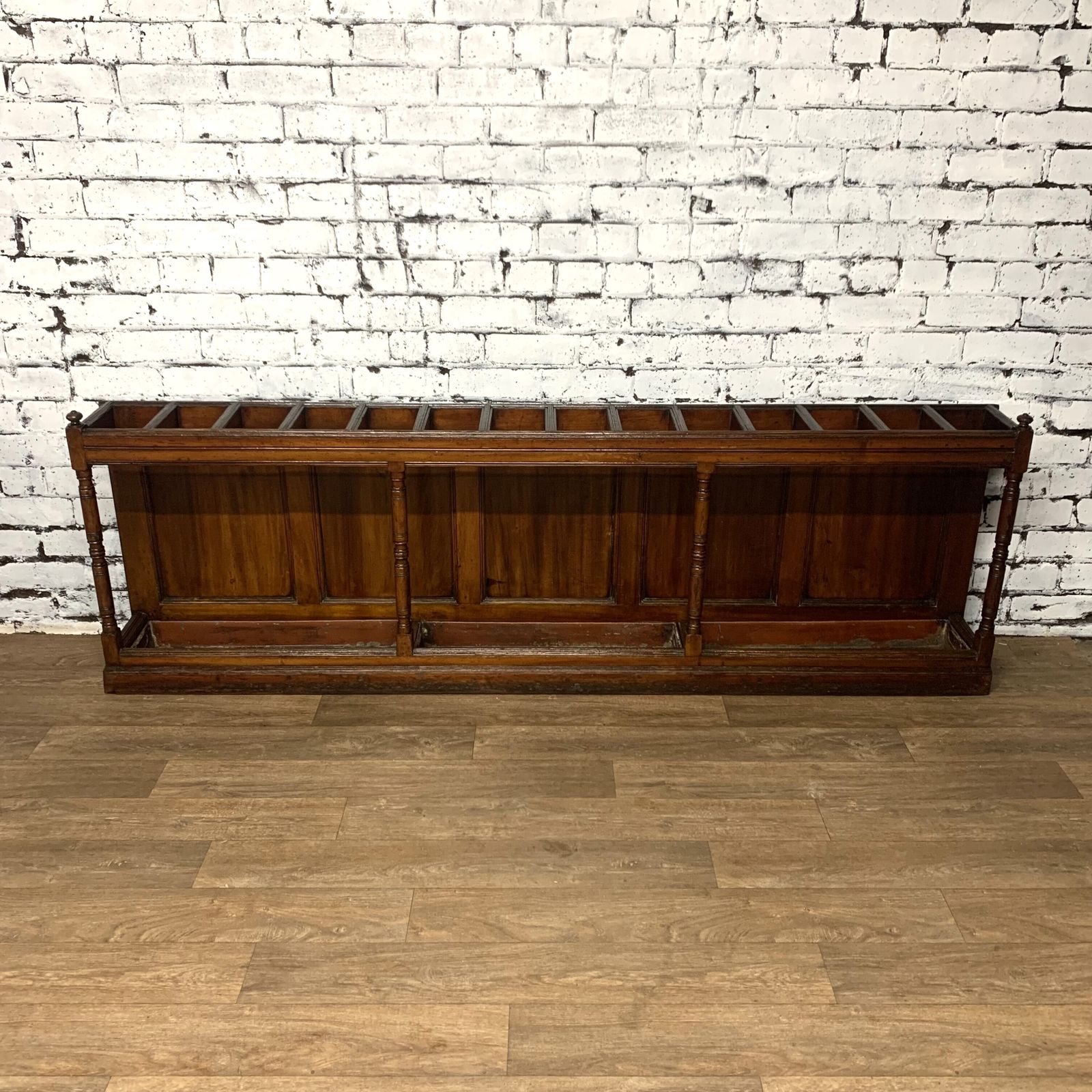 Large Antique Wooden Country Manor Sectional Stick Stand photo furniture