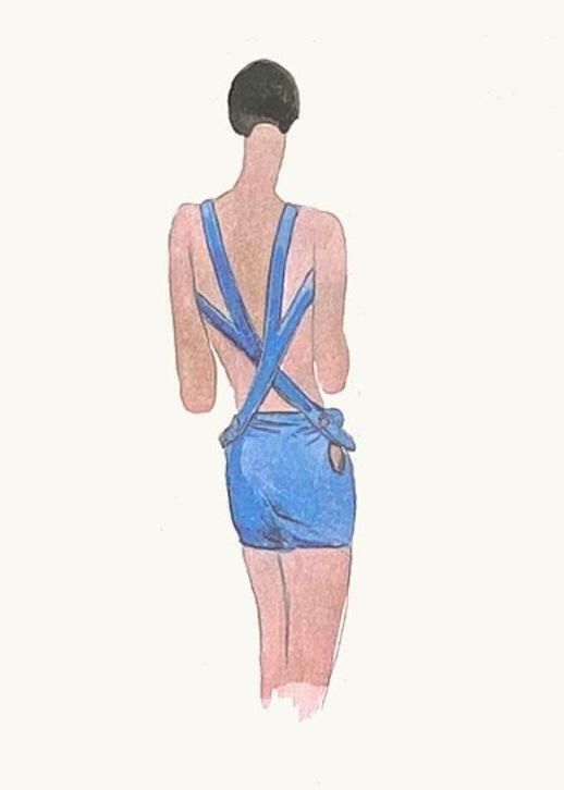 1990s Fashion Drawing I Screenprint By Jean Patou photo furniture