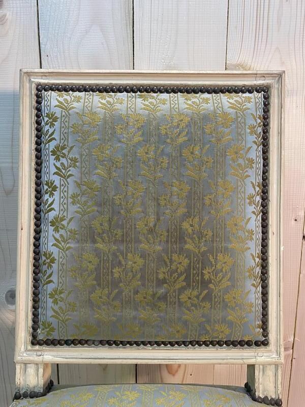 Suite De 6 Chaises Louis XVI. Rechampi Beige photo 1260.0