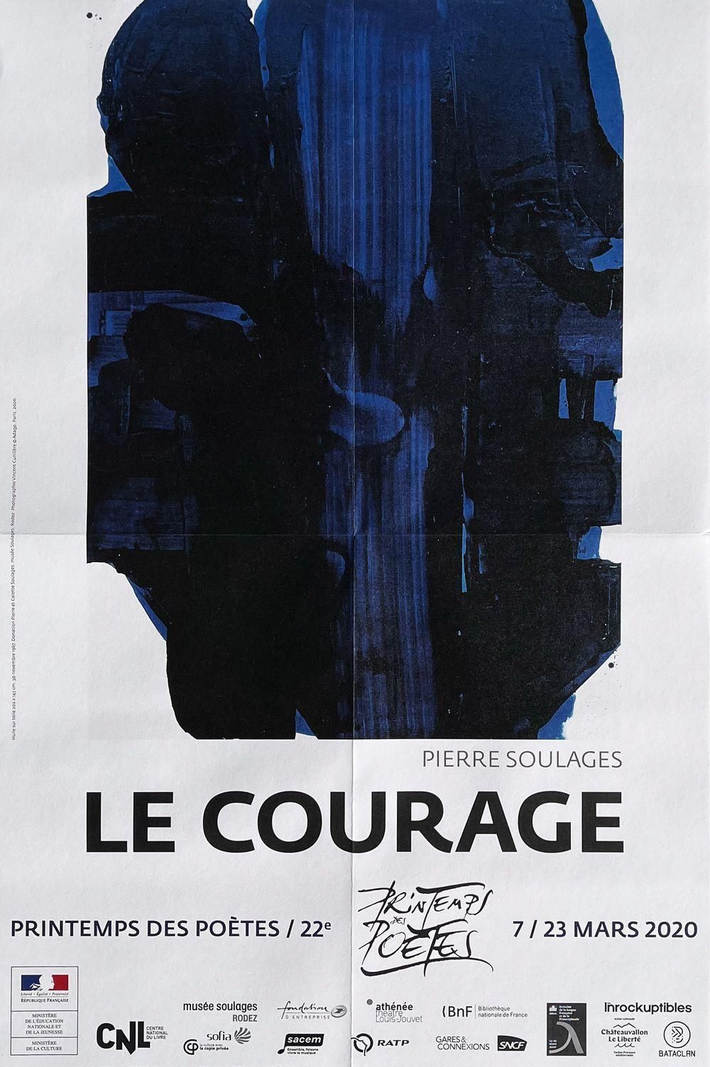 2020 Pierre Soulages Printemps Des Poètes Poster