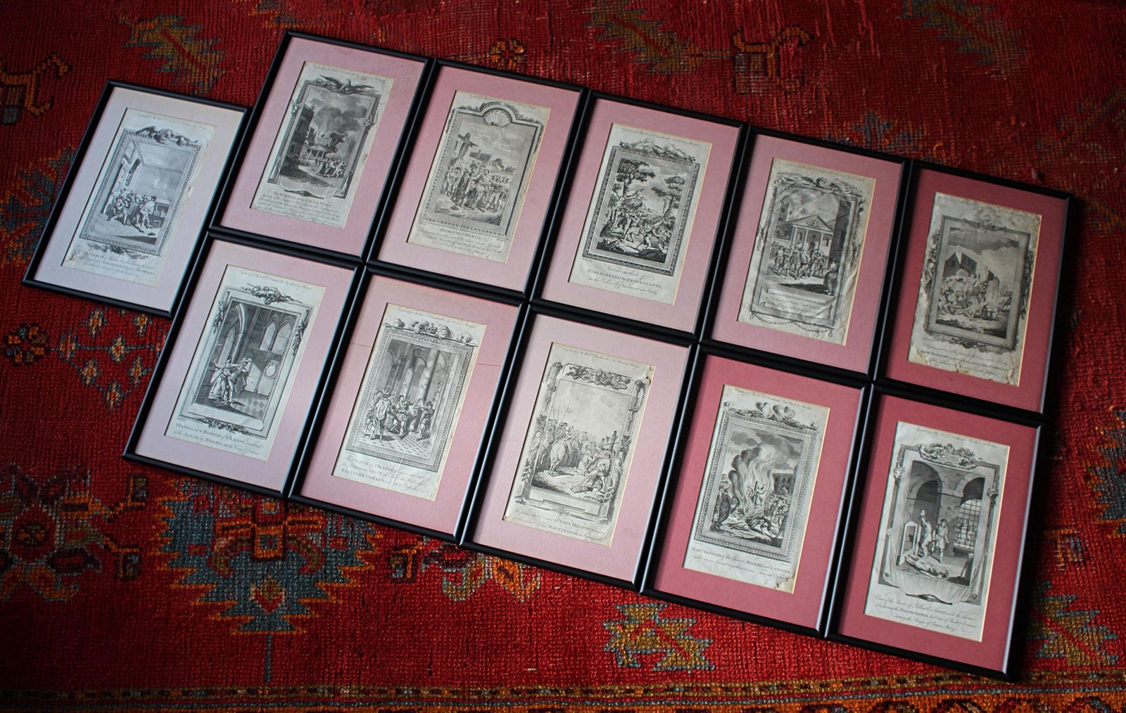 19th Century Framed Engravings From The New Book Of Martyrs By Henry Southwell photo furniture