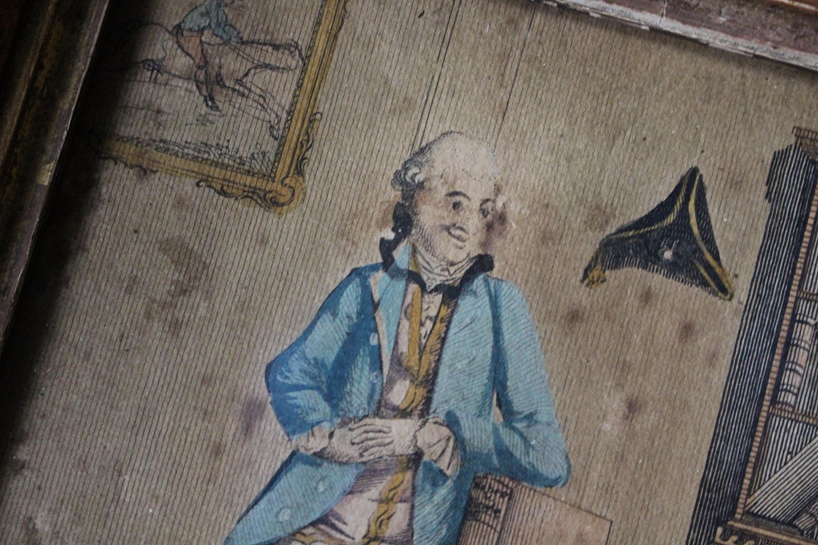 Early 19th C Hand Coloured Satire Etching Macaronies Drawn After The Life Curio photo Art