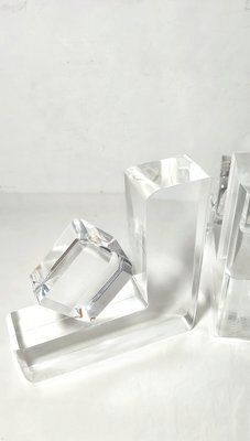 Transparent Methacrylate Book Holder, Spain, 1980s, Set Of 2 photo vinterior