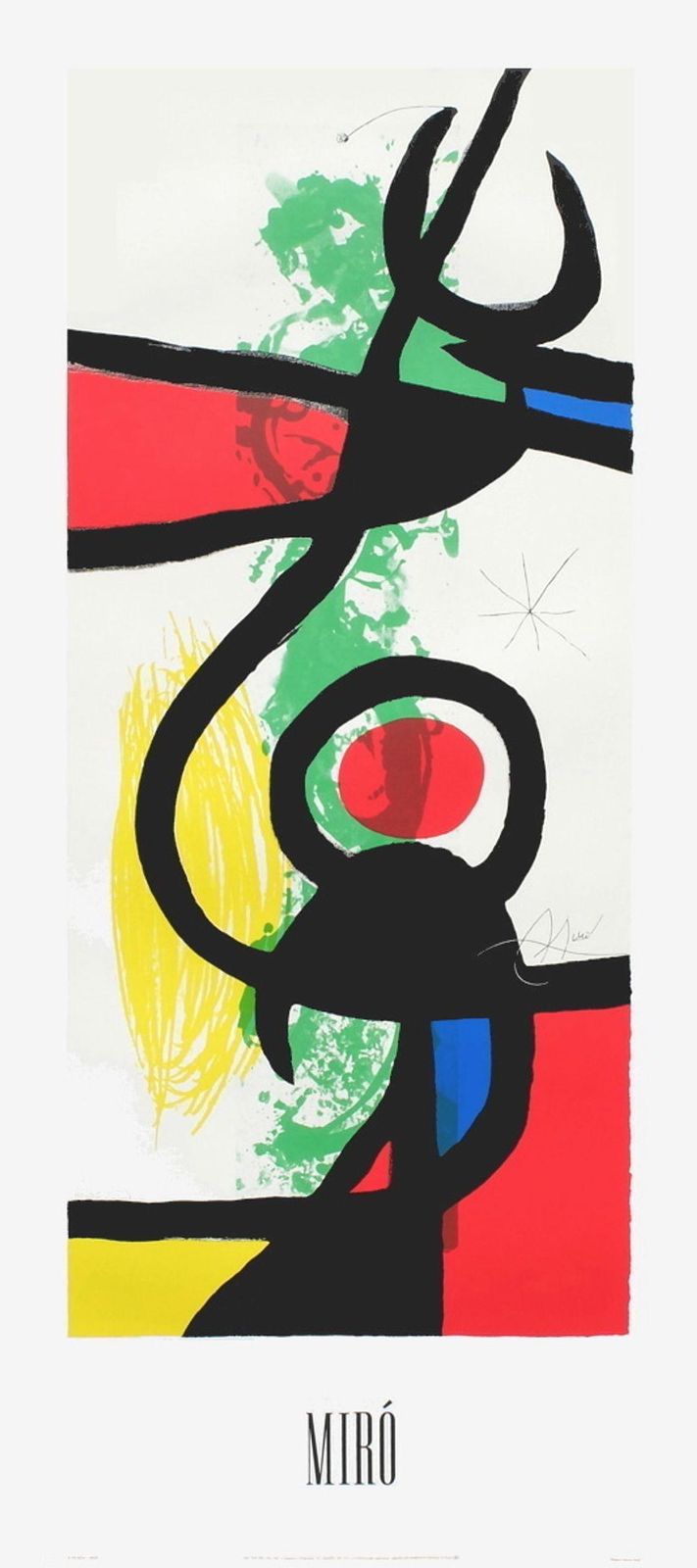 1993 Joan Miro Les Grandes Manoeuvres Screen Print Poster