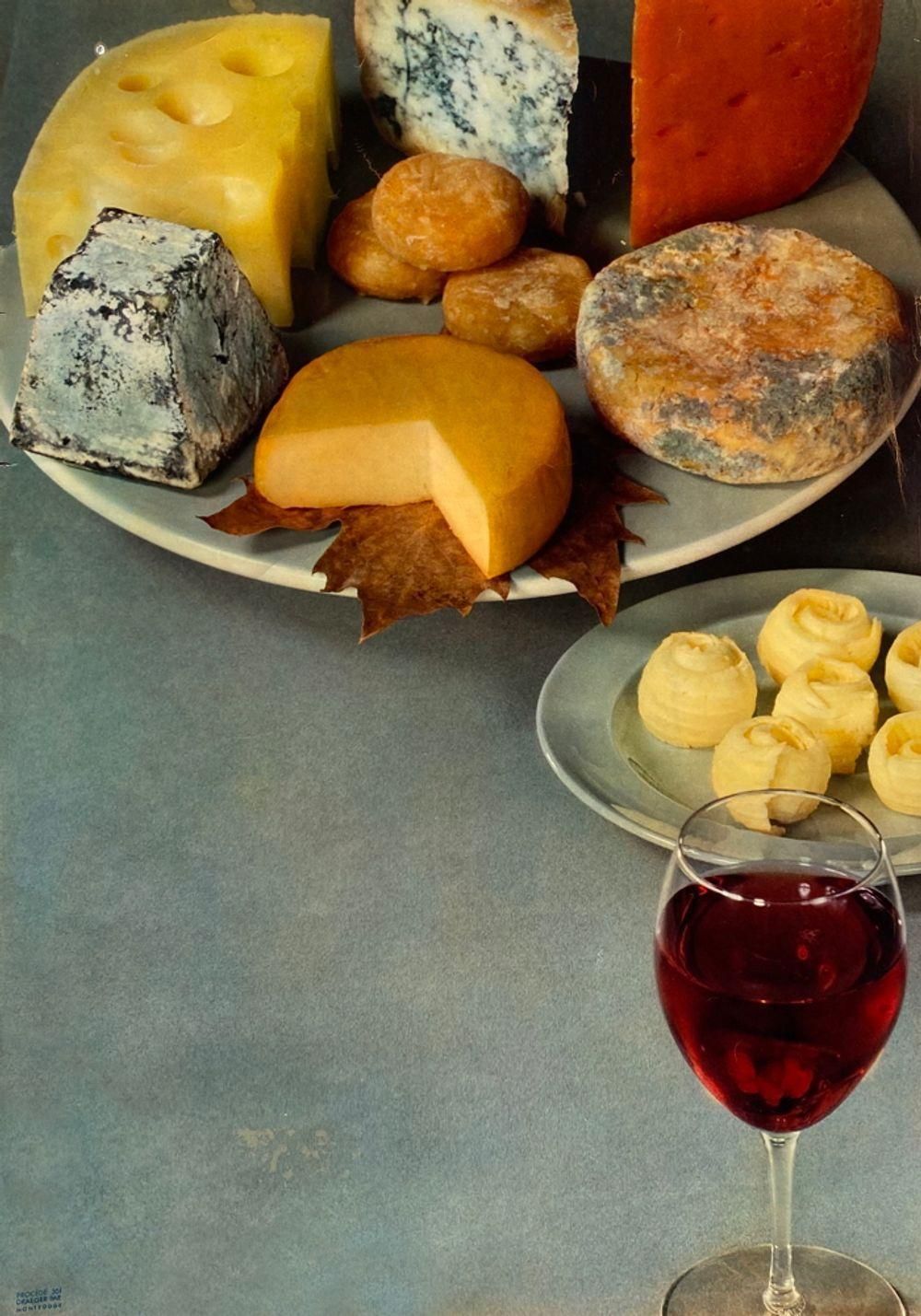 1960s French Wine And Cheese Advertising Poster photo furniture