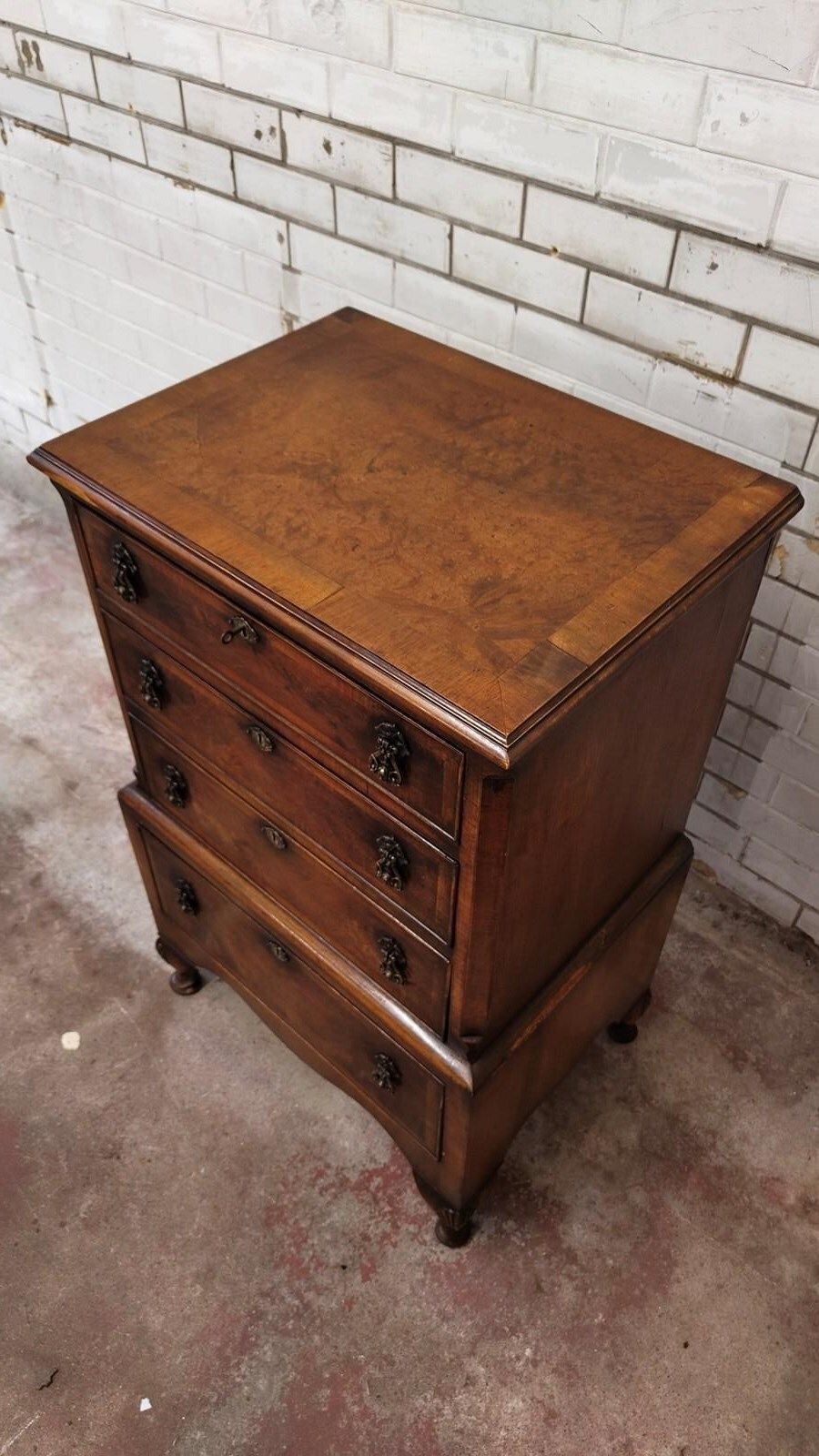 Antique Diminutive Queen Anne Walnut Chest Of Drawes photo furniture