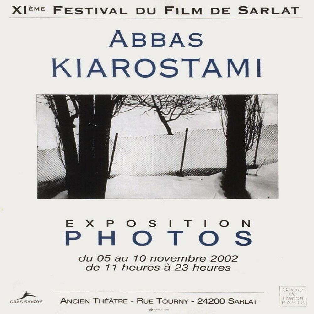 2002 Abbas Kiarostami Sarlat Film Festival Poster photo furniture