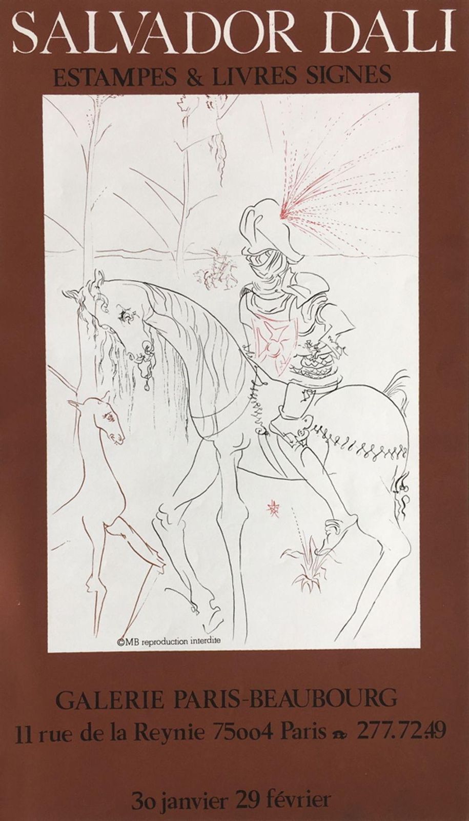 1976 After Salvador Dali Galerie Paris Beaubourg Poster photo furniture
