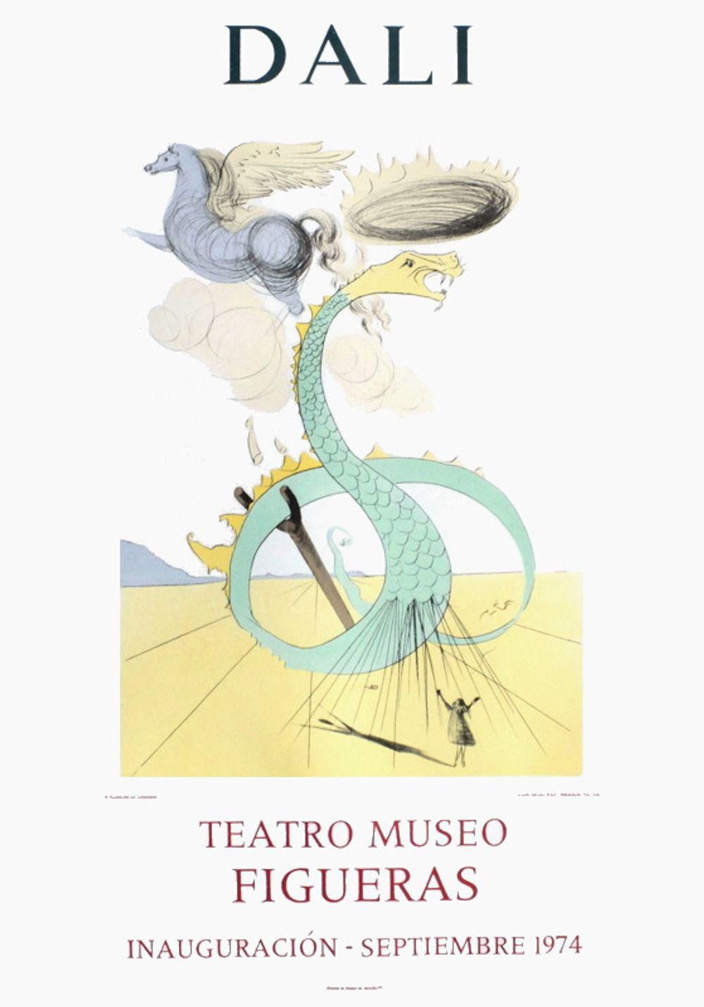 1970s Salvador Dali, Figueras Inauguracion Poster