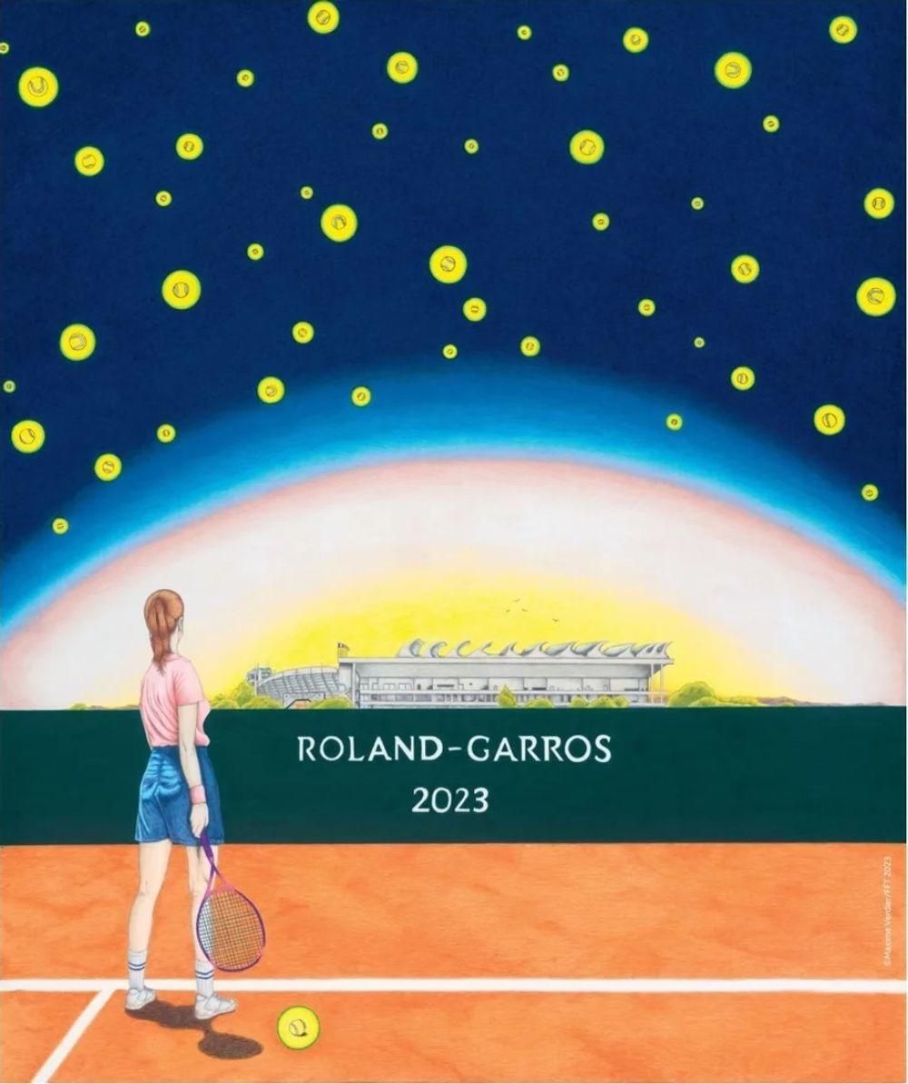 2023 Roland Garros Poster By Maxime Verdier photo furniture