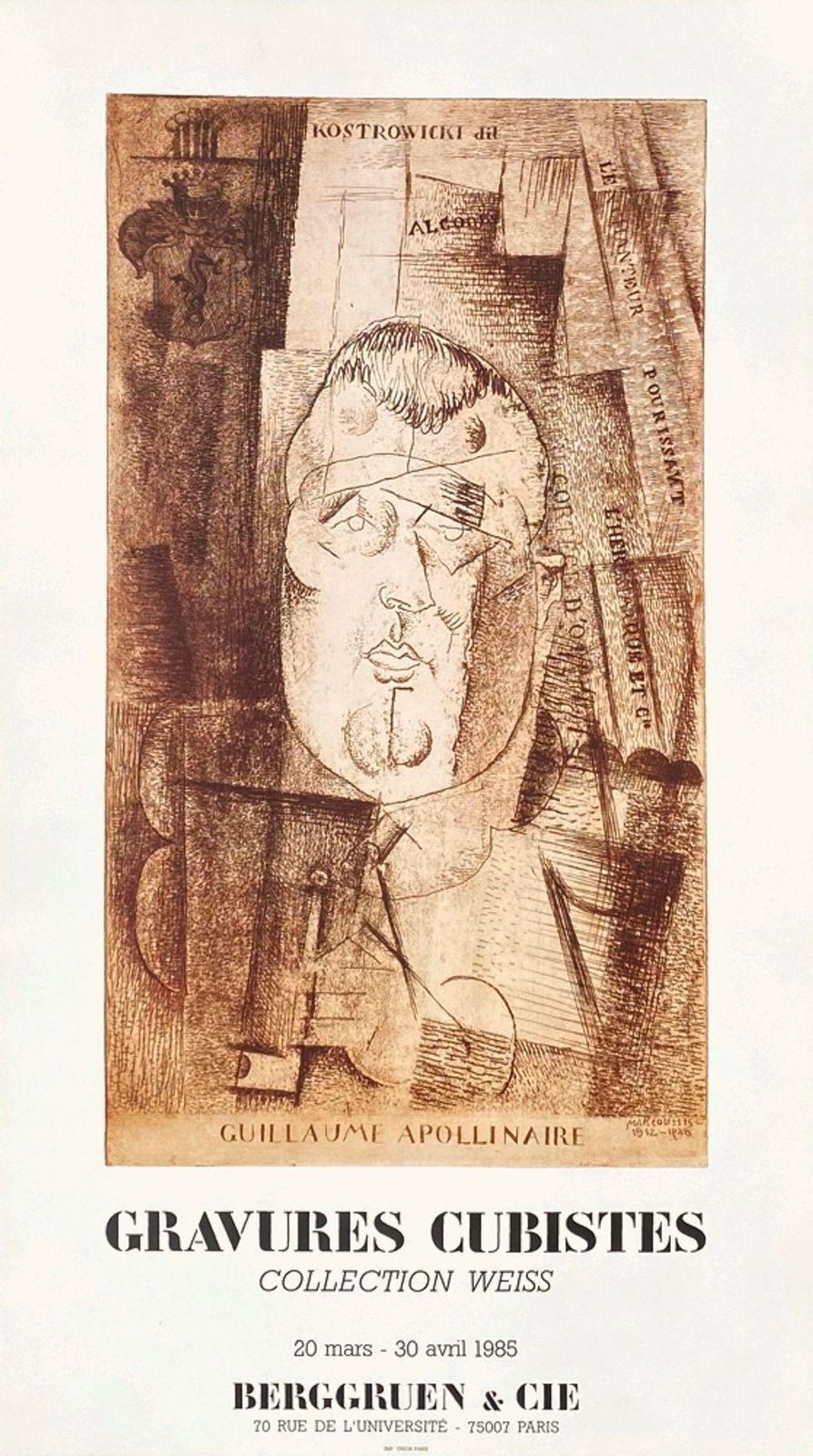 1985 Louis Marcoussis Berggruen Gallery Poster photo furniture