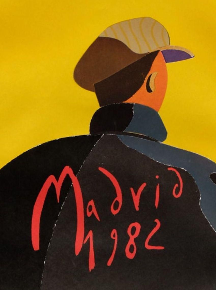 1982 Eduardo Arroyo Madrid Lithograph Poster photo furniture