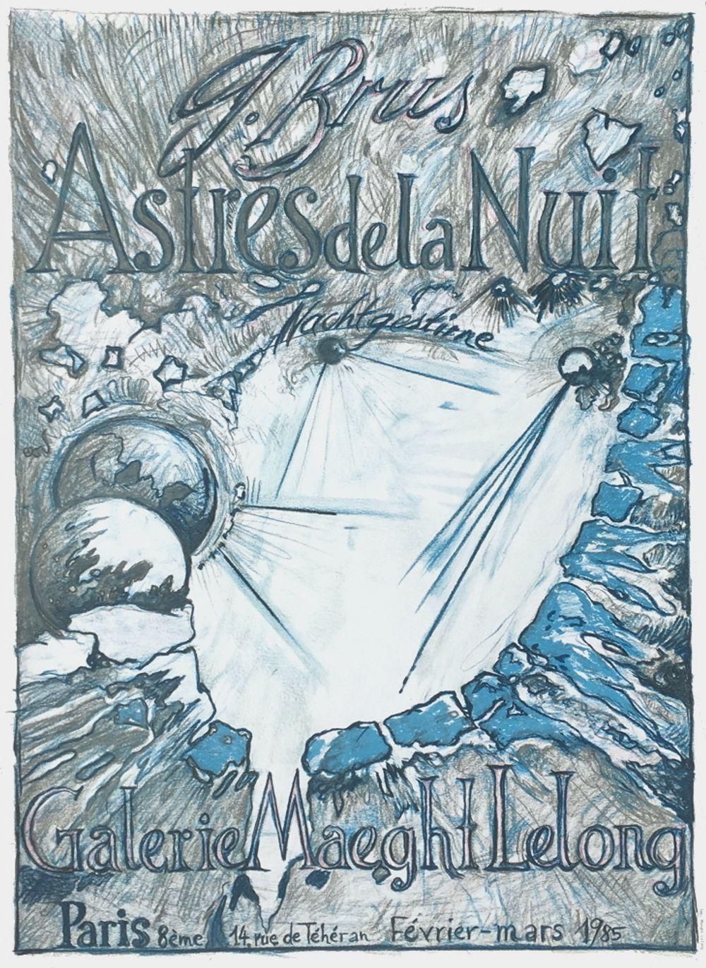 1985 Günter Brus Maeght Lelong Gallery Poster