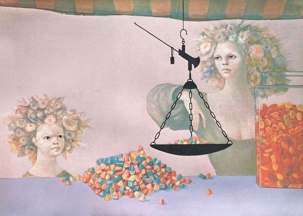 Leonor Fini La Balance 1975 Screen Print