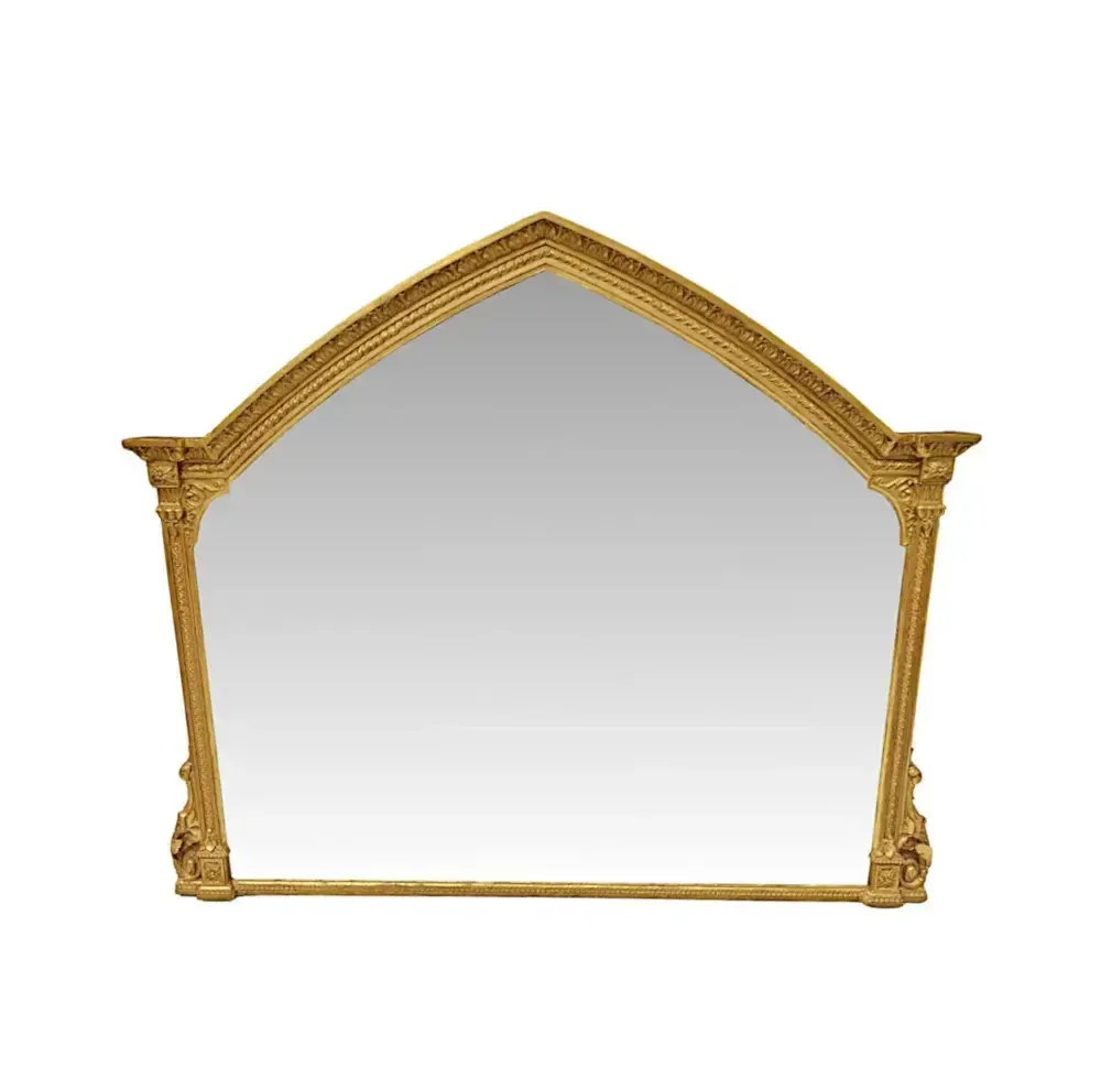 A Stunning 19th Century Large Giltwood Overmantel Mirror
