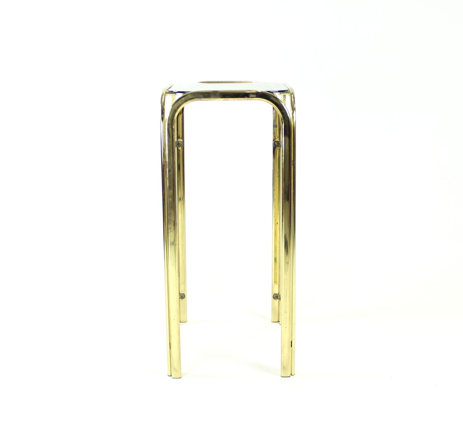 High Side Table In Metal With Glass Top, Czechoslovakia 1970s photo buy