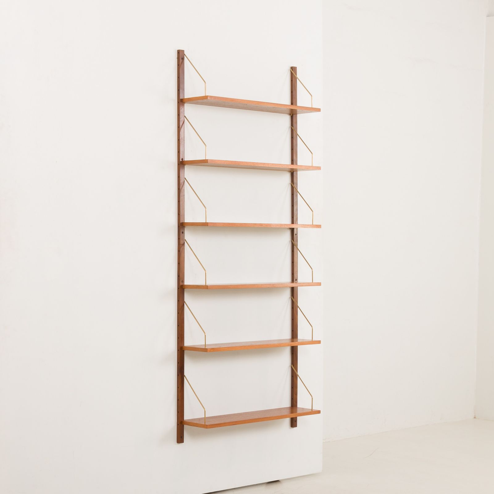 Set Of 6 Mid Century Modern Renovated Teak Shelves In The Style Of P. Cadovius, P. Sorensen photo for sale