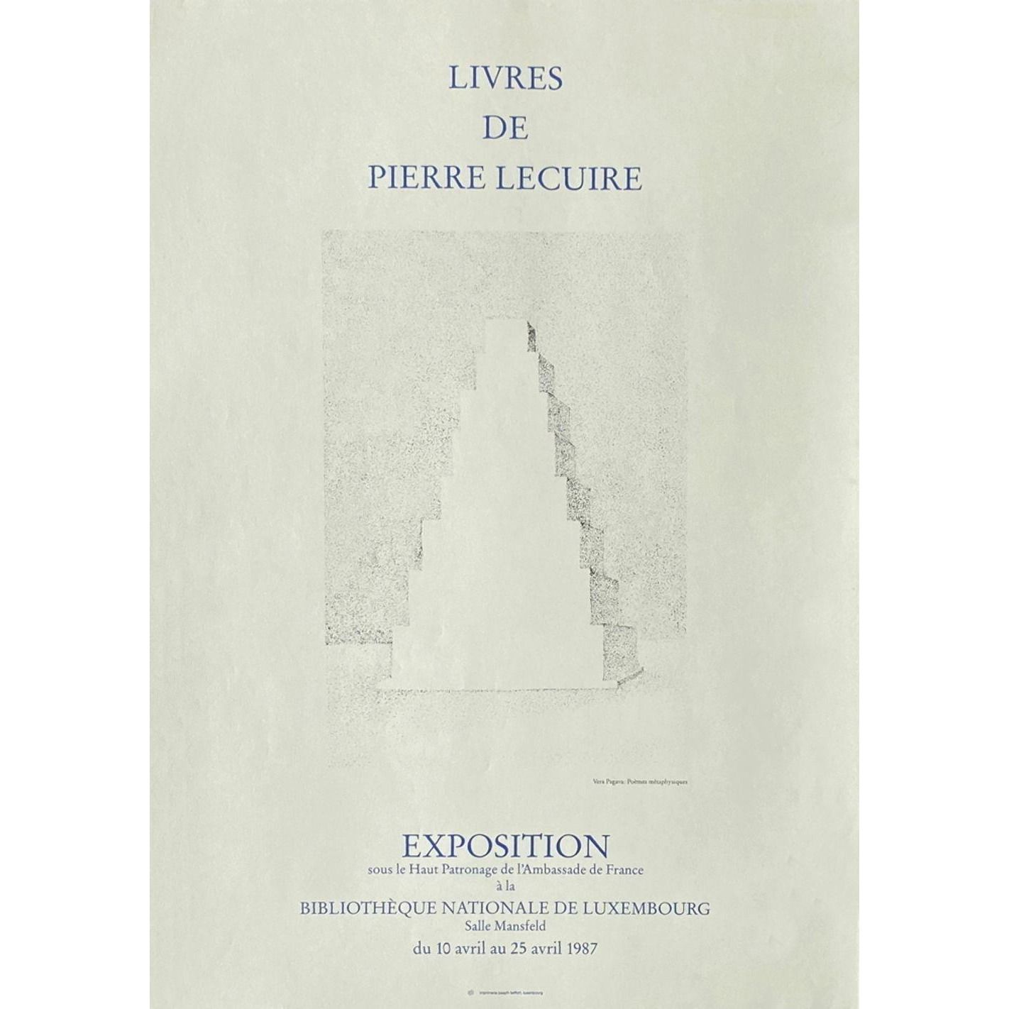 1987 Véra Pagava Pierre Lecuire Books Poster