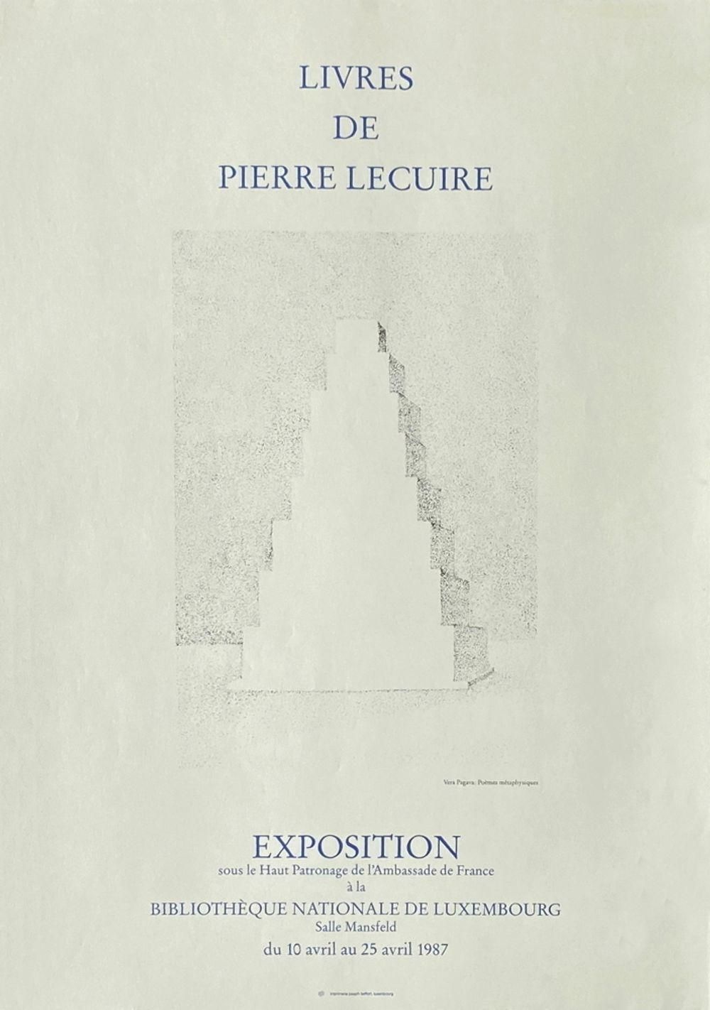 1987 Véra Pagava Pierre Lecuire Books Poster photo for sale