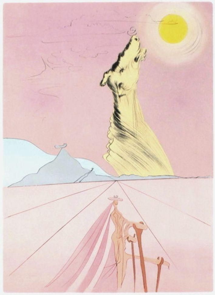 1970s Salvador Dali, Figueras Inauguracion Poster photo furniture